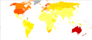 2008 Melanoma Worldwide Melanoma Rate