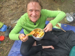I've been getting a little spoiled by Monika's wonderful camp cooking, she's a bit of a whizz. (Photo by Monika)
