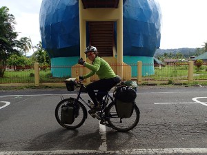 Crossing the equator. This was quite a milestone and one I won't soon forget. I started at just shy of 40 degrees north and managed to ride most of the way to the 0 degree mark - woo hoo, go Janey!