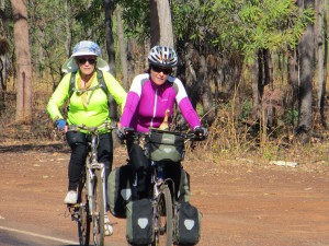 Mum and I cruising down the road in Kakadu National Park.