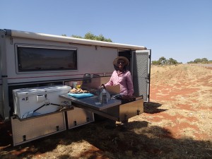 Cooking cake for the cyclist in the middle of nowhere. How good is my mum????