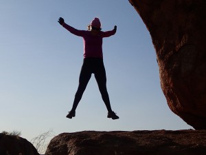 Janey can jump! First successful star jump since I was ten years old.