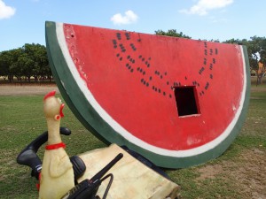 A big piece of watermelon somewhere in Queensland