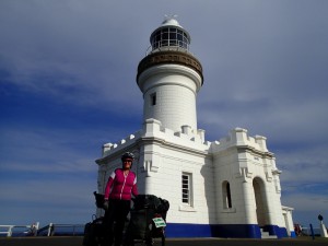 The most easterly point of Australia (Cape Byron) and a dasturdly steep climb to get up there. Yes, Jane is a legend.